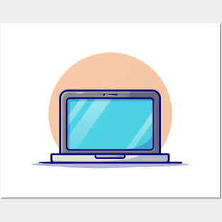 Laptop Cartoon Vector Icon Illustration (3) Posters and Art